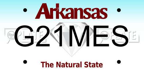 G21MES Arkansas License Plate