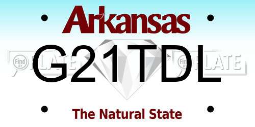 G21TDL Arkansas License Plate