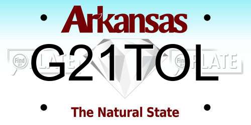 G21TOL Arkansas License Plate