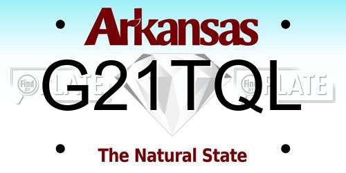 G21TQL Arkansas License Plate