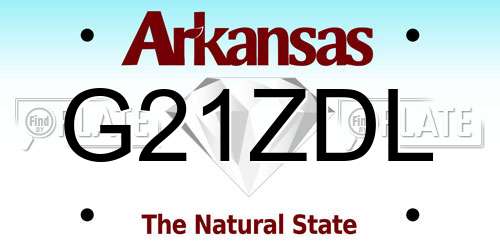 G21ZDL Arkansas License Plate