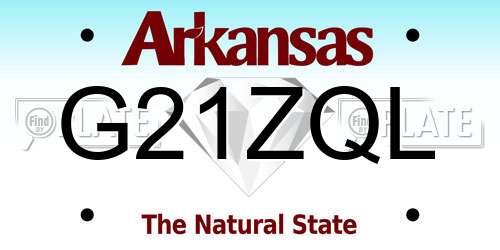 G21ZQL Arkansas License Plate
