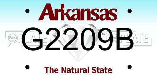 G2209B Arkansas License Plate