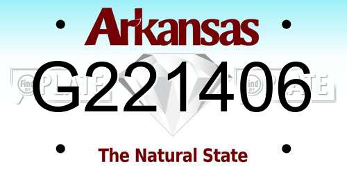 G221406 Arkansas License Plate