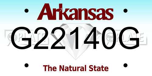 G22140G Arkansas License Plate