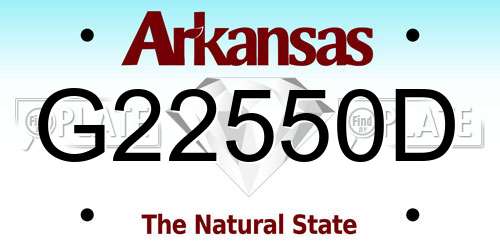 G22550D Arkansas License Plate