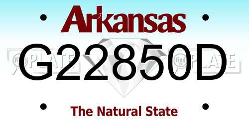 G22850D Arkansas License Plate