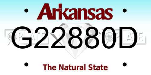 G22880D Arkansas License Plate