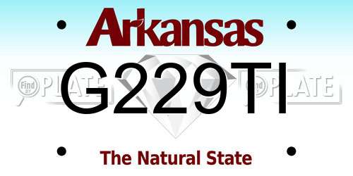 G229TI Arkansas License Plate
