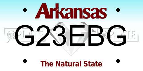 G23EBG Arkansas License Plate