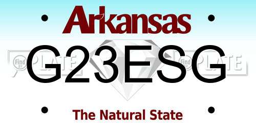 G23ESG Arkansas License Plate