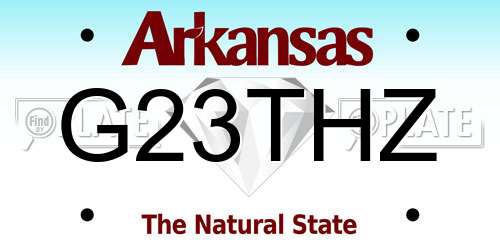 G23THZ Arkansas License Plate