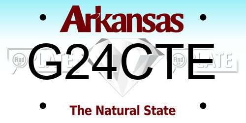 G24CTE Arkansas License Plate