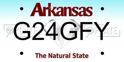 G24GFY Arkansas License Plate