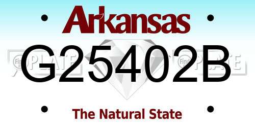 G25402B Arkansas License Plate