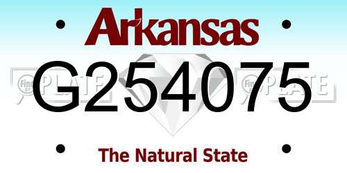 G254075 Arkansas License Plate