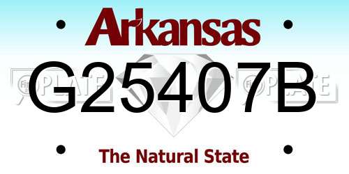 G25407B Arkansas License Plate