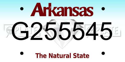 G255545 Arkansas License Plate
