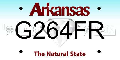 G264FR Arkansas License Plate