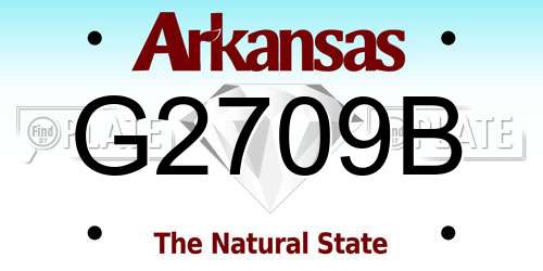 G2709B Arkansas License Plate