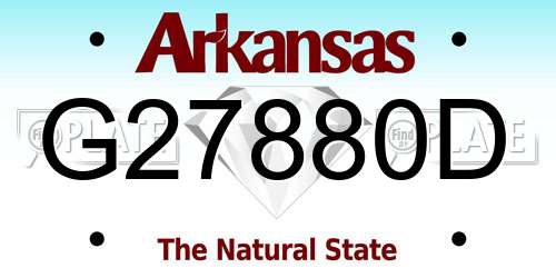 G27880D Arkansas License Plate