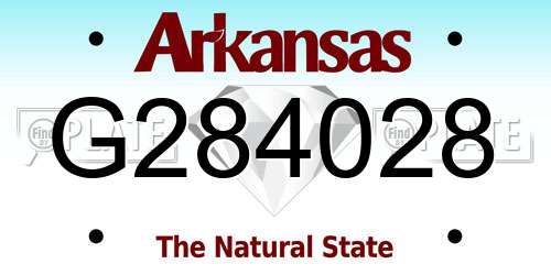G284028 Arkansas License Plate
