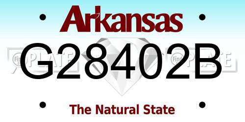 G28402B Arkansas License Plate