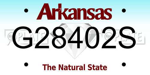 G28402S Arkansas License Plate