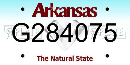 G284075 Arkansas License Plate