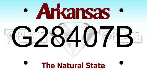 G28407B Arkansas License Plate