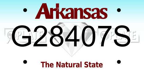 G28407S Arkansas License Plate