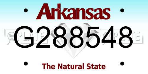 G288548 Arkansas License Plate