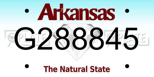 G288845 Arkansas License Plate