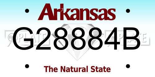G28884B Arkansas License Plate