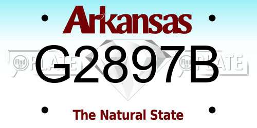G2897B Arkansas License Plate