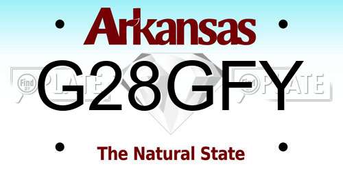 G28GFY Arkansas License Plate