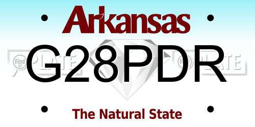 G28PDR Arkansas License Plate