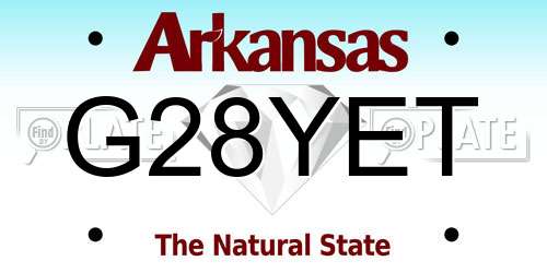 G28YET Arkansas License Plate