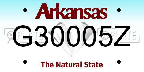 G30005Z Arkansas License Plate