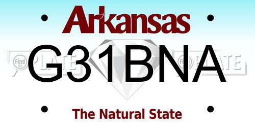 G31BNA Arkansas License Plate