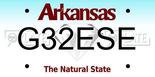 G32ESE Arkansas License Plate