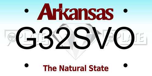 G32SVO Arkansas License Plate