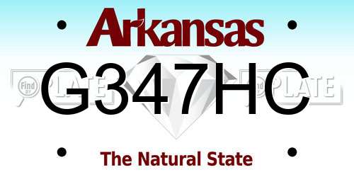G347HC Arkansas License Plate
