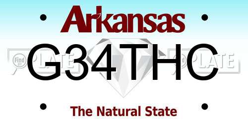 G34THC Arkansas License Plate