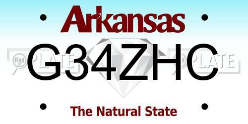 G34ZHC Arkansas License Plate