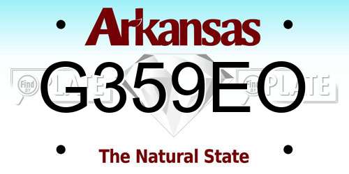 G359EO Arkansas License Plate