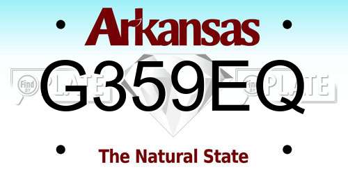 G359EQ Arkansas License Plate