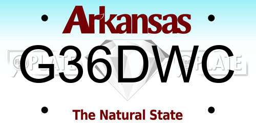 G36DWC Arkansas License Plate