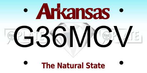 G36MCV Arkansas License Plate