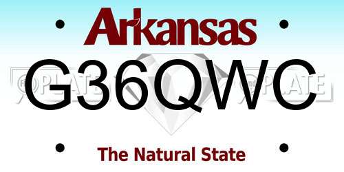 G36QWC Arkansas License Plate